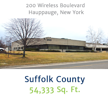 Office building at 200 Wireless Boulevard in Hauppauge, NY